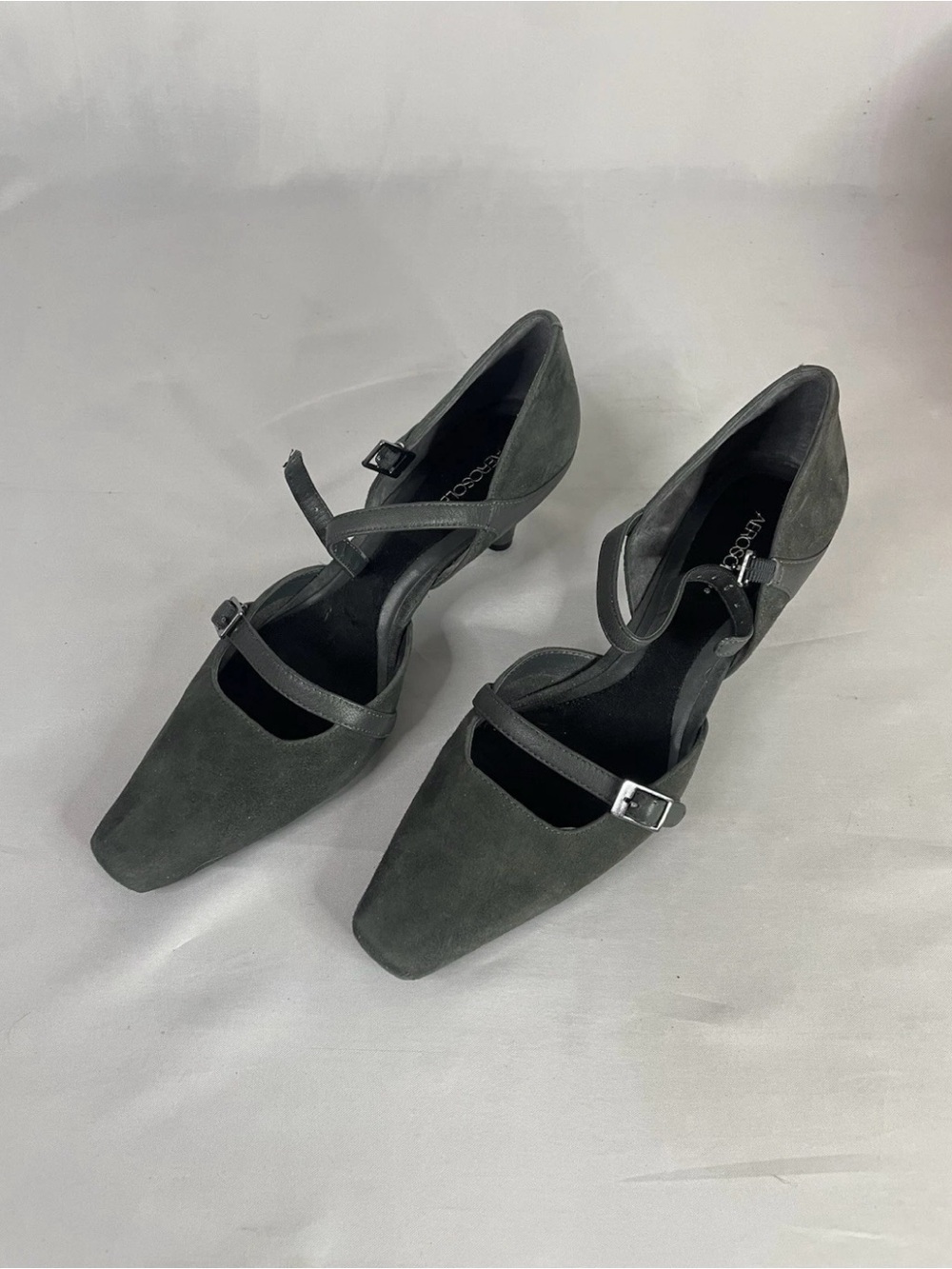 Aerosoles Cheery O Dark Gray Suede Heals Size 7 New In Box